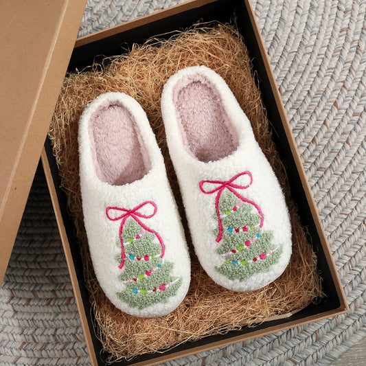 ⏰Christmas Sale 49% OFF🎄Christmas Plush Slippers🎀 - Fall Winter Gift