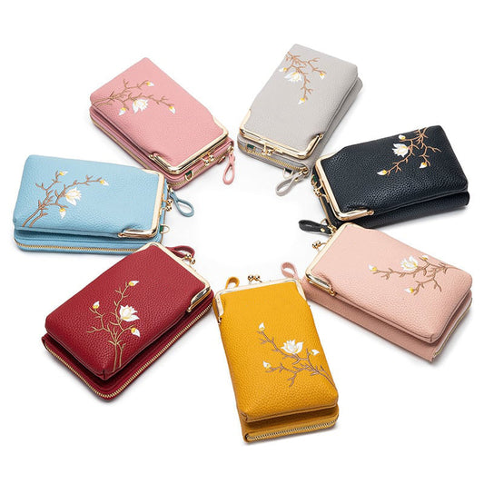 ❤️‍🔥2025 New Arrival👛Women Sling Cross-Body Wallet with Mobile Cell Phone Holder