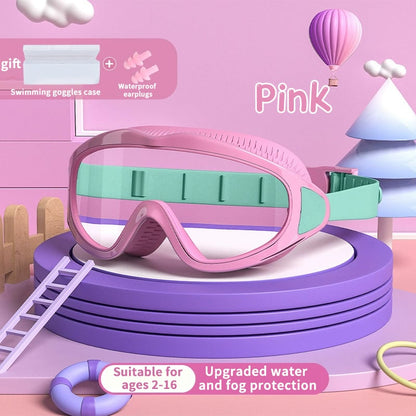 🍹2025 Summer Hot Sales 50%OFF☀️HD children's large frame waterproof and anti-fog swimming goggles💦