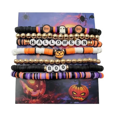 📿🎃7-Piece Ambiance Halloween Bracelet Set👻