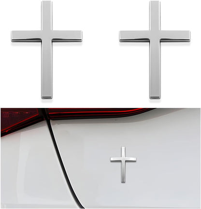 ✝️Metal Jesus Christ Cross Badge Stickers|3D Cross Self-Adhesive Car Scratch Cover Sticker