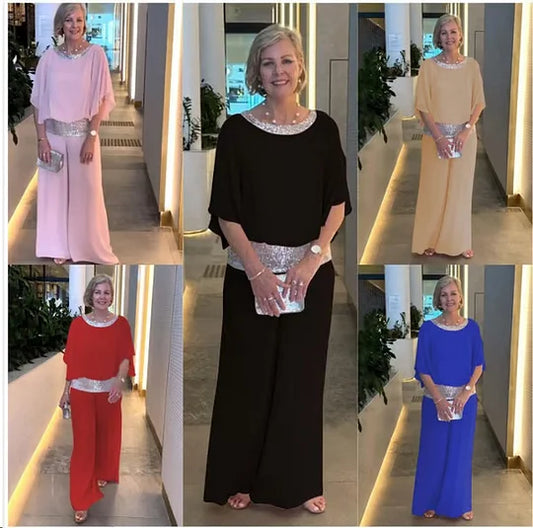 🎉Sparkle Sale 50% Off🔥 Chic & Elegant Sequin Color Block Set