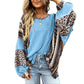 🔥Hot Sale 50% OFF🎁Womens Loose fit Long Sleeve Oversized Retro Leopard Contrast Patchwork Top