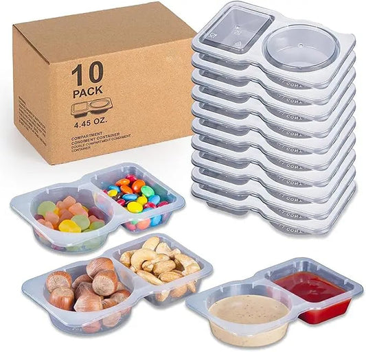 🔥HOT SALE 50% OFF🔥Double Compartment Snack Containers With Lids