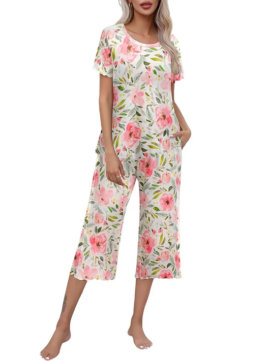 🎁Hot Sale 50% OFF⏳Printed Top & Pants Sleepwear Set for Women