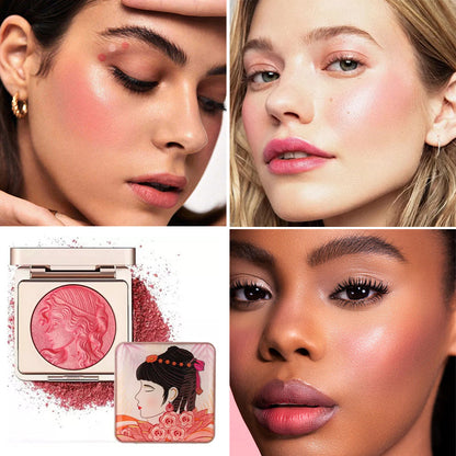 🔥Cosmetic NO.1🔥Embossed Smooth Powder Blush Palette for Cheeks