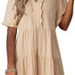🔥2025 Summer New🌈Women's Ruffle Trim V-Neck Tiered Dress