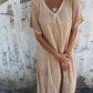 🔥Hot Sale 50% OFF🔥Women's Loose V-neck Cotton Linen Dress