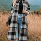 🍂49% OFF🔥Women's Plaid Print Long Sleeve Warm Tweed Coat
