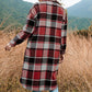 🍂49% OFF🔥Women's Plaid Print Long Sleeve Warm Tweed Coat