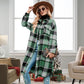 🍂49% OFF🔥Women's Plaid Print Long Sleeve Warm Tweed Coat
