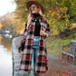 🍂49% OFF🔥Women's Plaid Print Long Sleeve Warm Tweed Coat