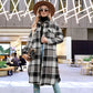🍂49% OFF🔥Women's Plaid Print Long Sleeve Warm Tweed Coat