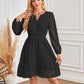 💕Summer Hot Sale 50% Off & Freeshipping💕Women's V-Neck Long Sleeve Hollow Out Dress