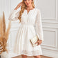 💕Summer Hot Sale 50% Off & Freeshipping💕Women's V-Neck Long Sleeve Hollow Out Dress