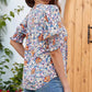 💥Summer Sale 50% Off🎁☀️🌺Floral V-neck Puff Sleeve Blouse For Women