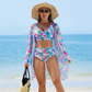 🏖️Summer Hot Sale 50% OFF🌼Women's Fashion Multicolor Printed Bikini Swimsuit 3 Piece Set