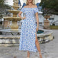 👗Summer Sale 50% OFF🌹Women's Elegant Floral Off-Shoulder Dress