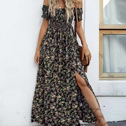 👗Summer Sale 50% OFF🌹Women's Elegant Floral Off-Shoulder Dress