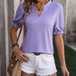 Women's Casual V-Neck Short Sleeve Top