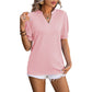 Women's Casual V-Neck Short Sleeve Top