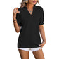 Women's Casual V-Neck Short Sleeve Top