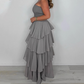 ✈️FREE SHIPPING🏖️2025 New Arrivals 💃Solid Color Spaghetti Tiered Skirt