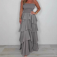 ✈️FREE SHIPPING🏖️2025 New Arrivals 💃Solid Color Spaghetti Tiered Skirt