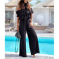 🌞Summer Sale 50% OFF🔥🌺Women’s Off Shoulder Ruffle Jumpsuit🍑