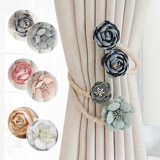 🌞Summer Sale 50% OFF🔥Flower Curtain Tiebacks Clips Twist