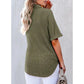 🌈New Product -✨2025 New Women's Waffle Knit Short Sleeve Tunic Henley Shirts