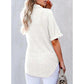 🌈New Product -✨2025 New Women's Waffle Knit Short Sleeve Tunic Henley Shirts