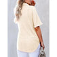 🌈New Product -✨2025 New Women's Waffle Knit Short Sleeve Tunic Henley Shirts