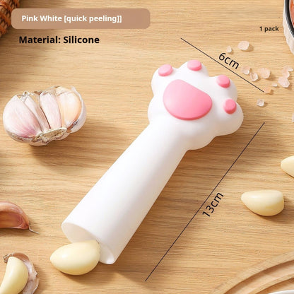 🧄🐱🐾 Purr-fect Cat Paw Garlic Peeler Roller
