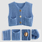 🍂49% OFF🔥Women’s Chunky Knit Button-Down Sweater Vest