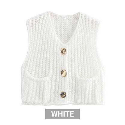 🍂49% OFF🔥Women’s Chunky Knit Button-Down Sweater Vest