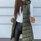 🔥HOT SALE 50% OFF🎁Women’s Zip-Up Long Puffer Vest👗 | Solid Color | Sleeveless | Hooded | Winter Wear 💕