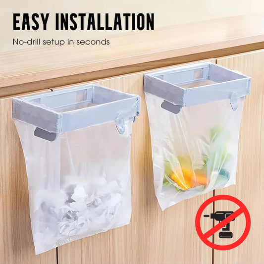 🗑️No-Drill Wall-Mounted Folding Trash Bag Holder🎁