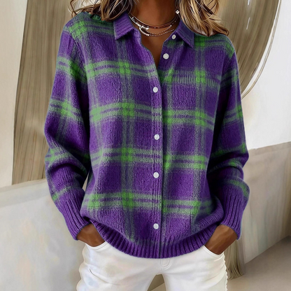 🥂 New Year, New Style: 60% Off💖Women's Plaid Button-Down Sweater Jacket💥
